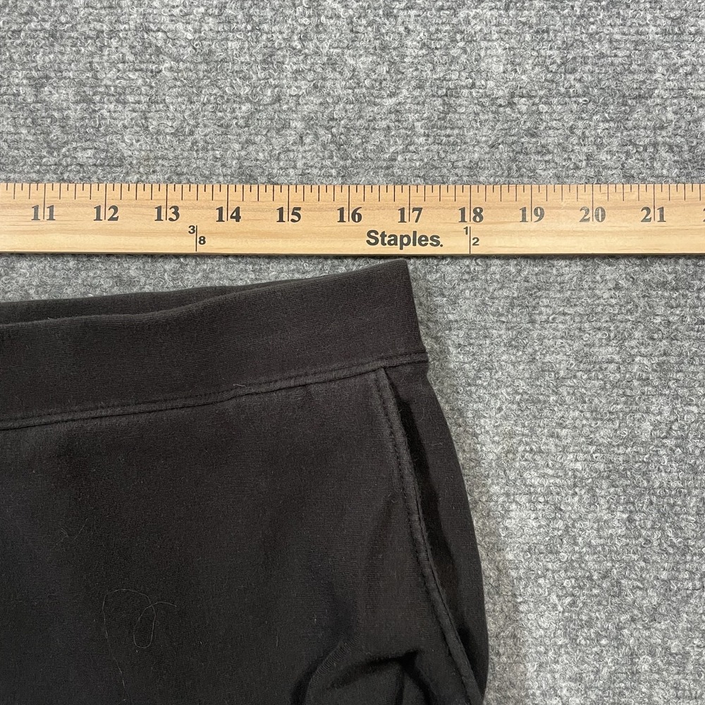 LL Bean Fleece Lined Pants Womens 1X Black Plus Size Stretch Pullon Pockets - Picture 3 of 10